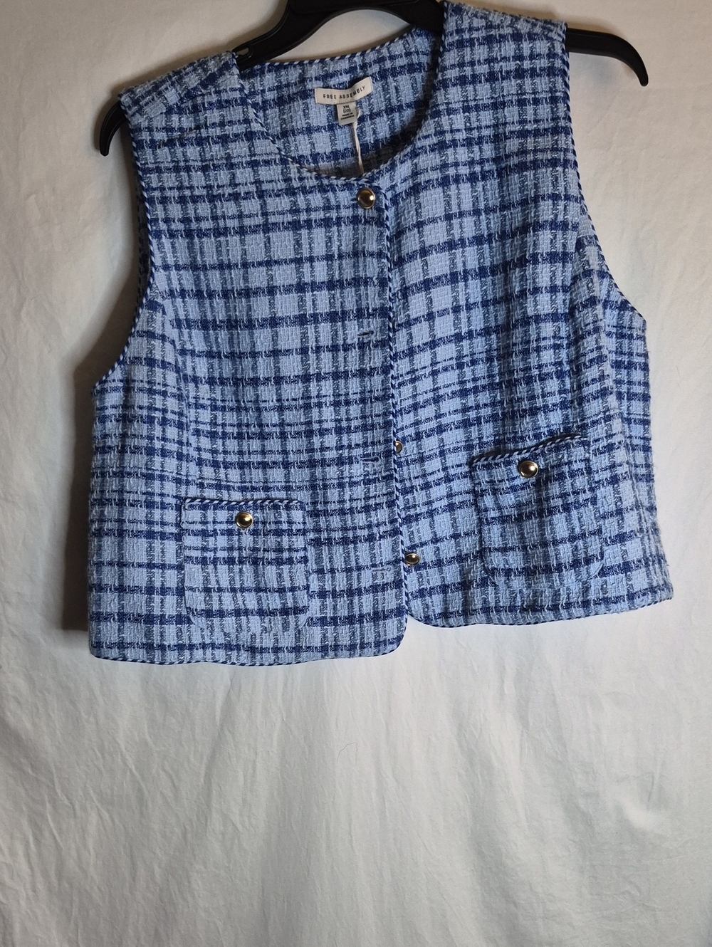FREE ASSEMBLY Blue & White Tweed Jacket
